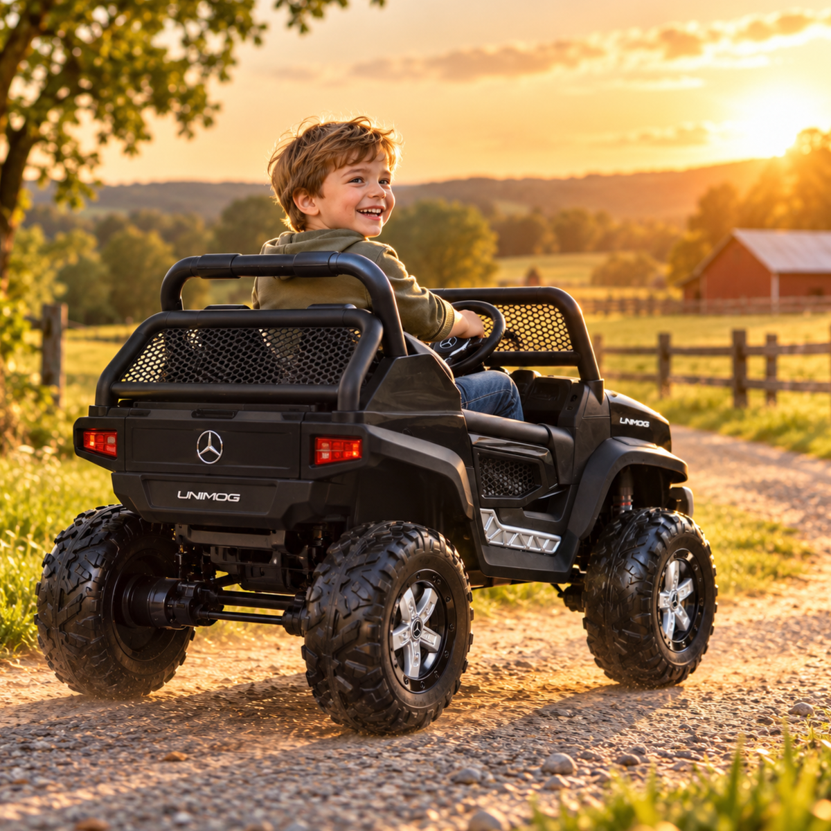 Voiture électrique pour enfants Mercedes Benz Unimog Truck - Wheelyshop