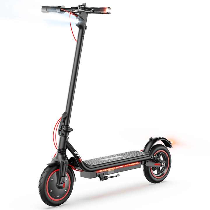 Trottinette électrique iScooter W7 vue de trois-quarts avant