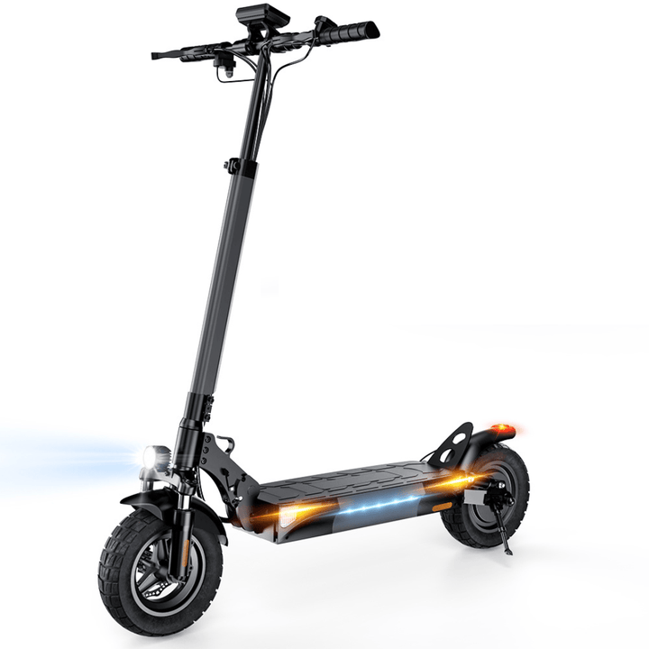 Trottinette électrique iScooter W9 vue de trois-quarts avant