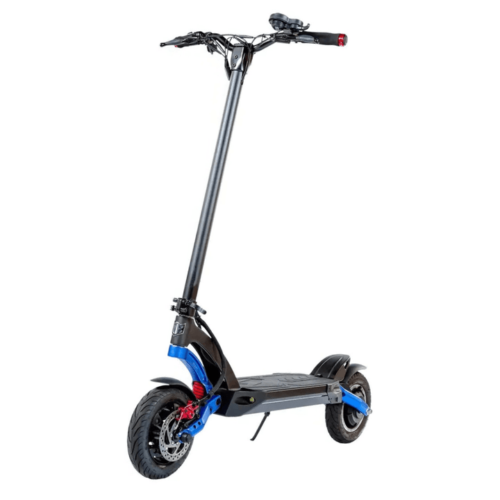 Trottinette électrique KAABO MANTIS 10 ECO vue de trois-quarts avant coloris bleu