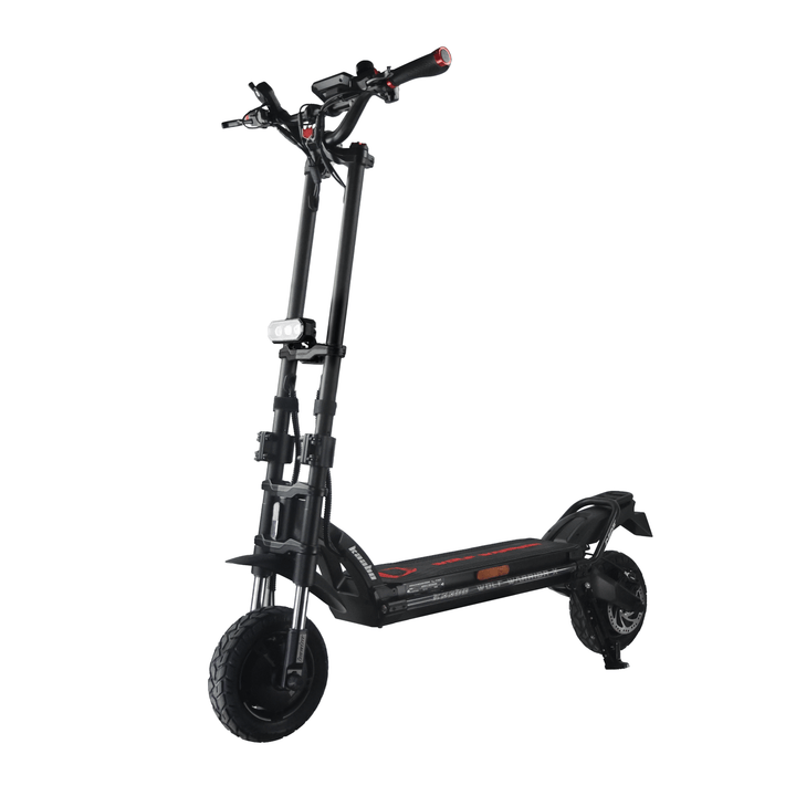 Trottinette électrique KAABO WOLF WARRIOR X MAX DGT vue de trois-quarts avant coloris noir