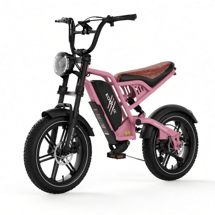 KOOLUX X9 Mini en rose, vu de trois-quarts avant