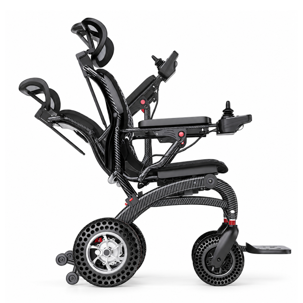 Fauteuil roulant électrique EASWE B10 en cours de pliage
