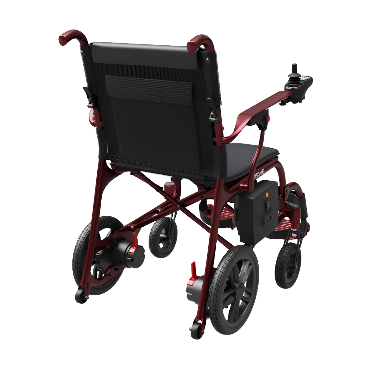 Fauteuil roulant électrique EASWE C30 vu de trois-quarts arrière