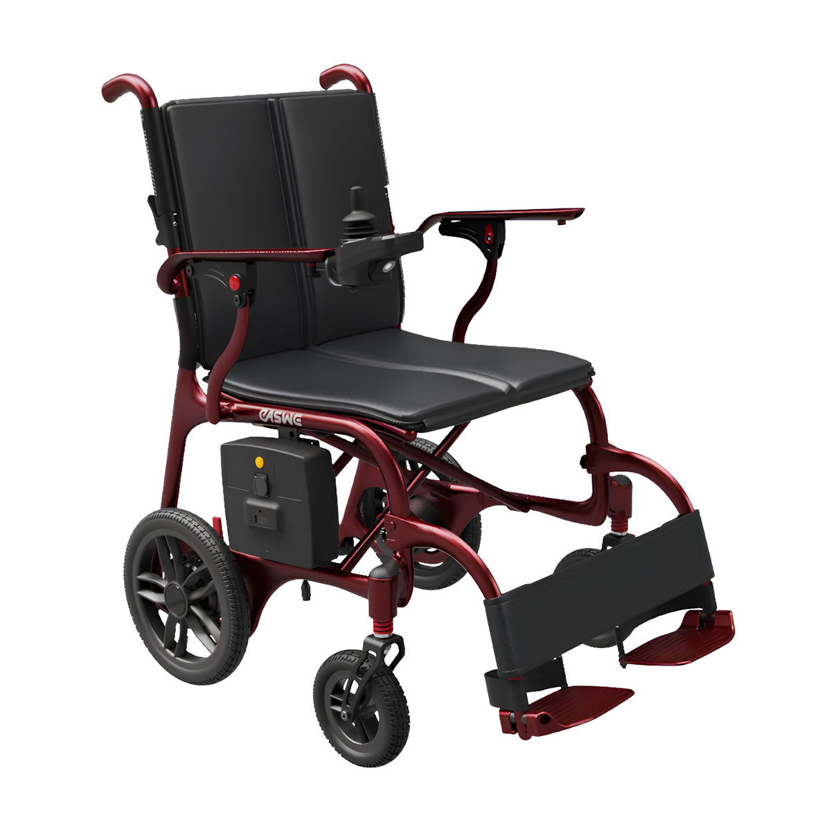 Fauteuil roulant électrique EASWE C30 vu de trois-quarts avant de l'autre côté