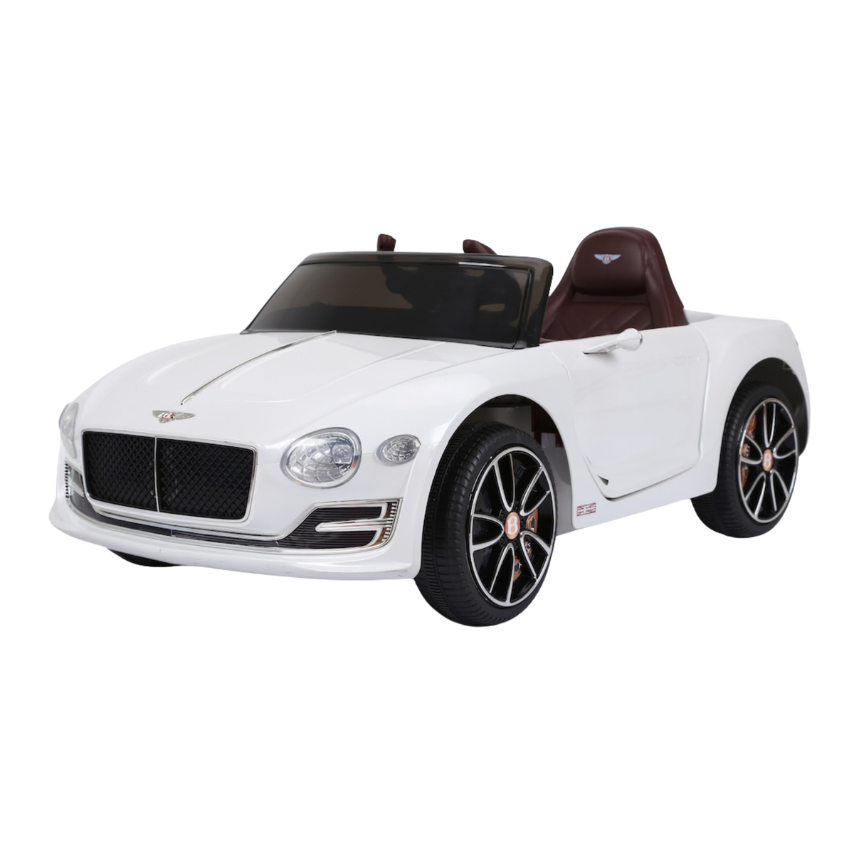 Voiture électrique pour enfants Bentley EXP 12 vue de trois-quarts avant coloris blanc