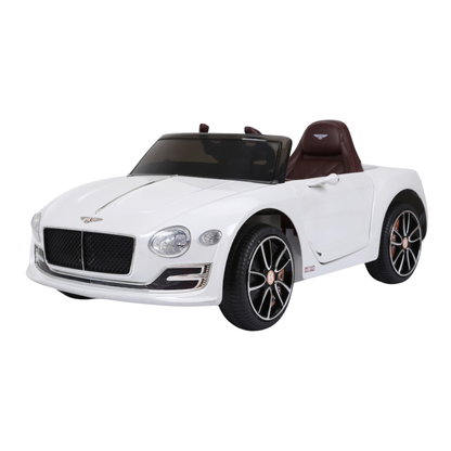 Voiture électrique pour enfants Bentley EXP 12 vue de trois-quarts avant coloris blanc