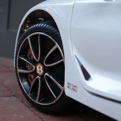 Roue avant et fourche de la Bentley EXP 12