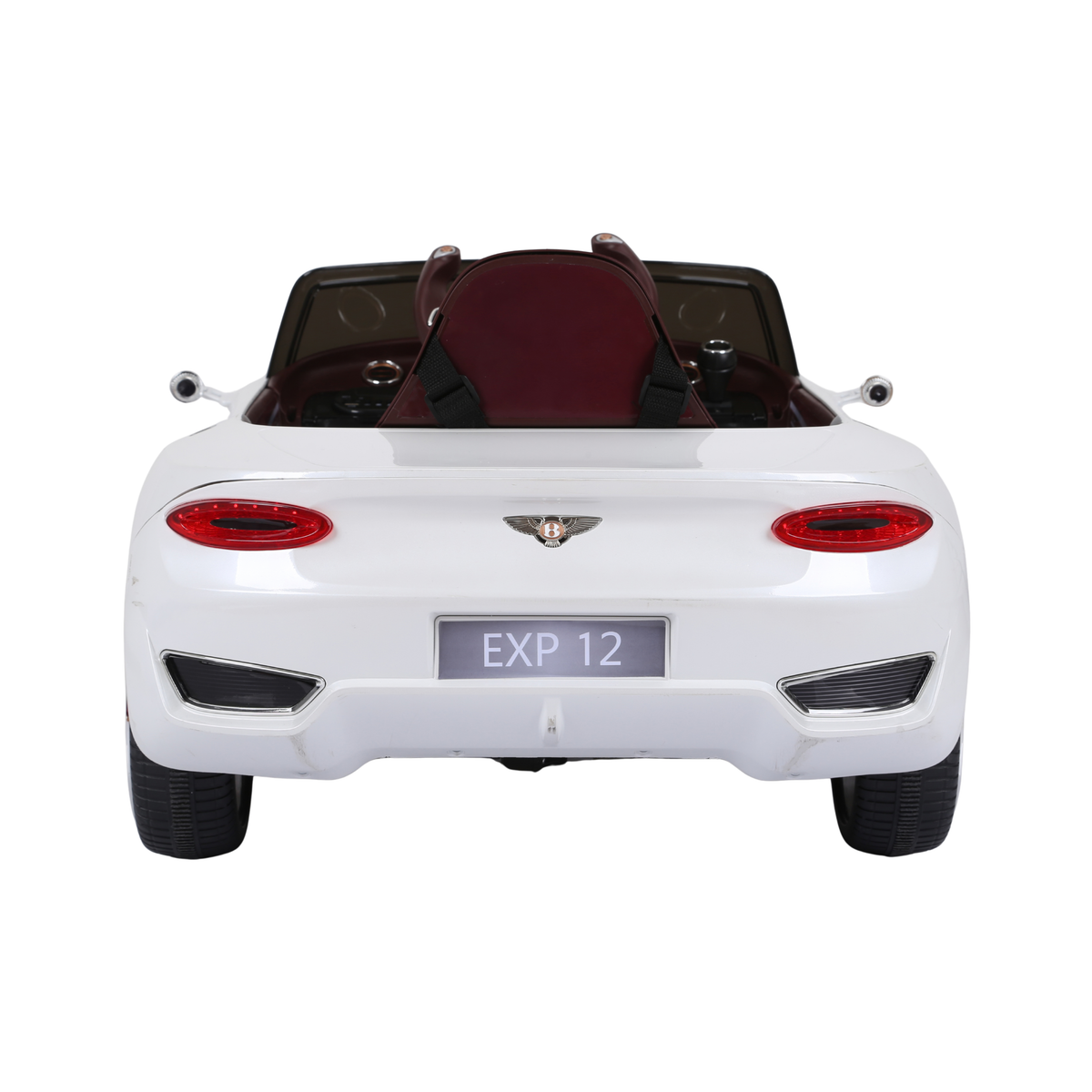 Voiture électrique pour enfants Bentley EXP 12 vue de l'arrière coloris blanc