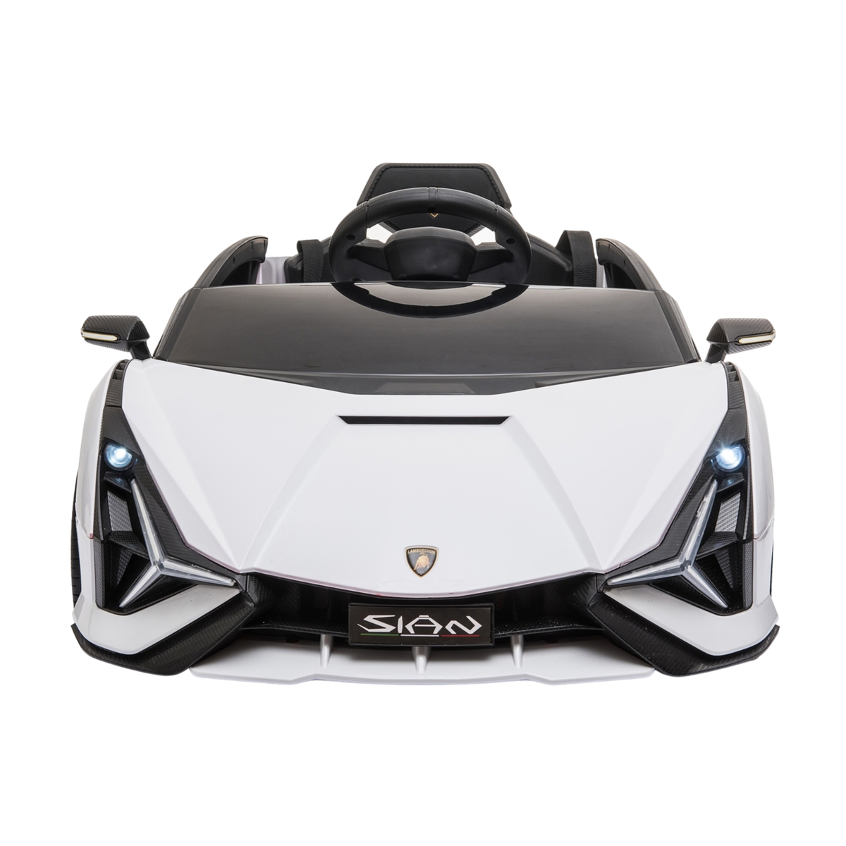 Voiture électrique pour enfants Lamborghini Sian vue de face coloris blanc