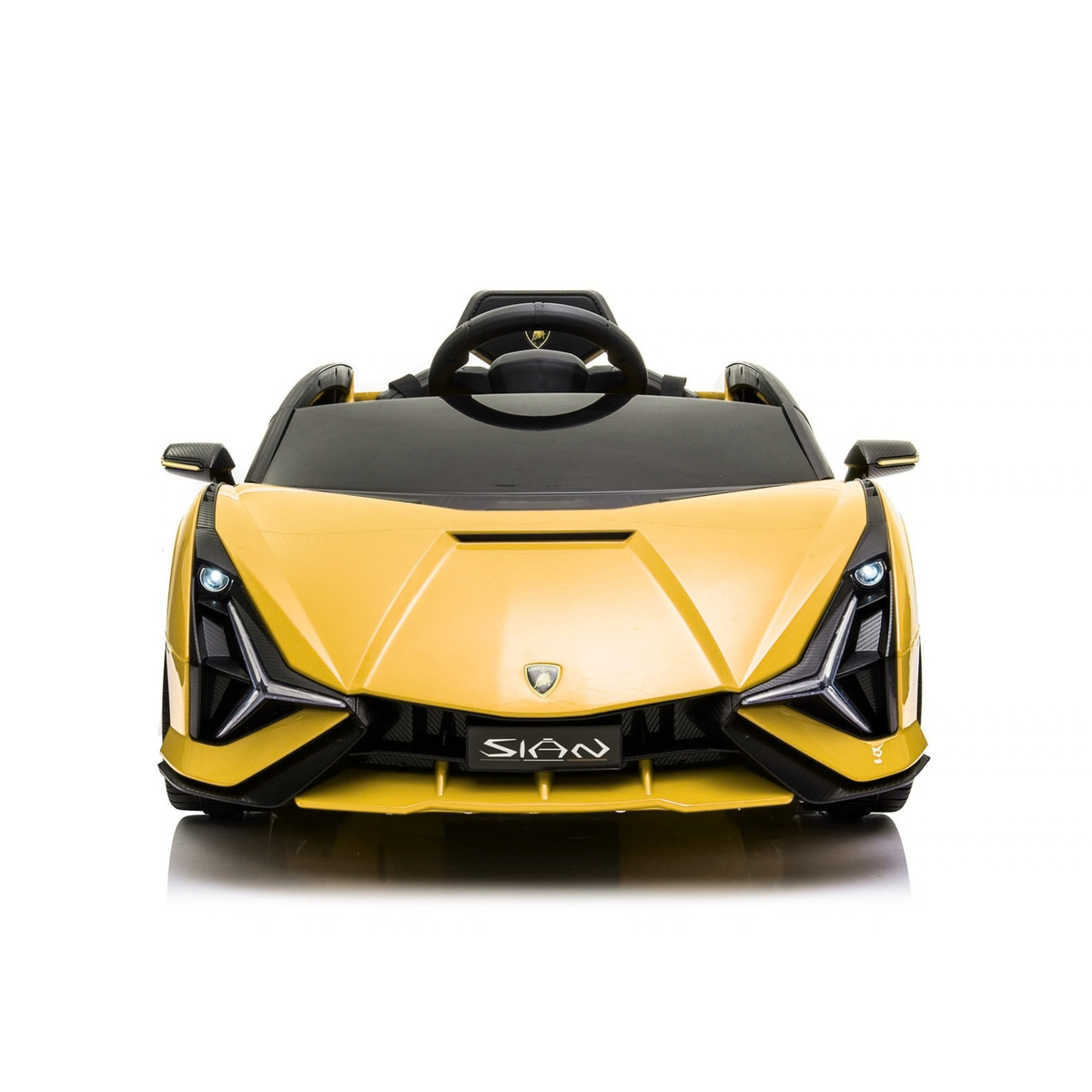 Voiture électrique pour enfants Lamborghini Sian vue de face coloris jaune