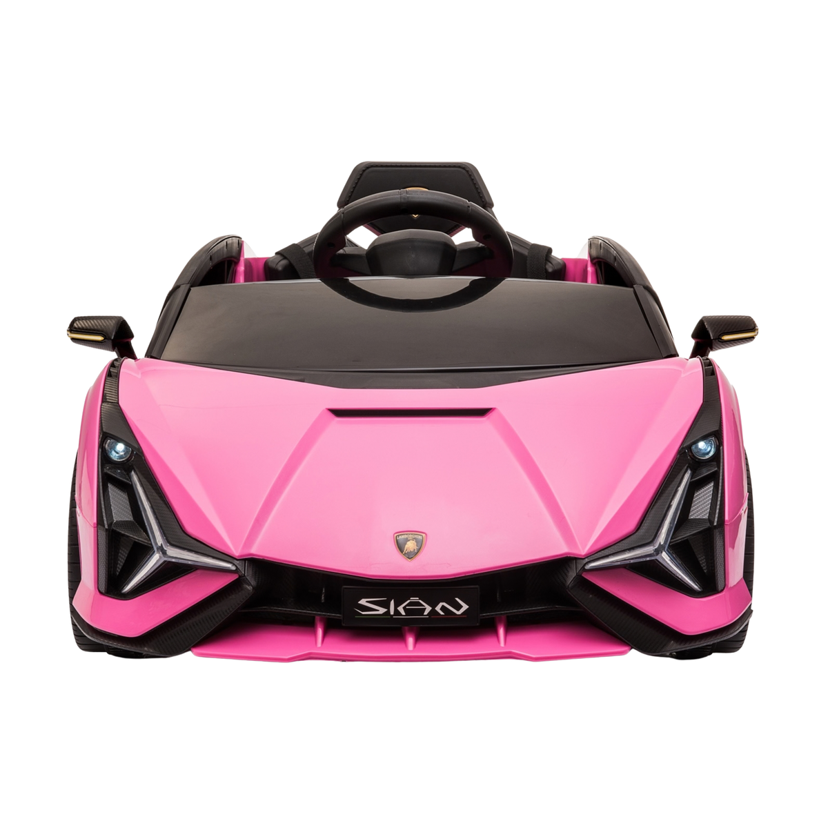 Voiture électrique pour enfants Lamborghini Sian vue de face coloris rose