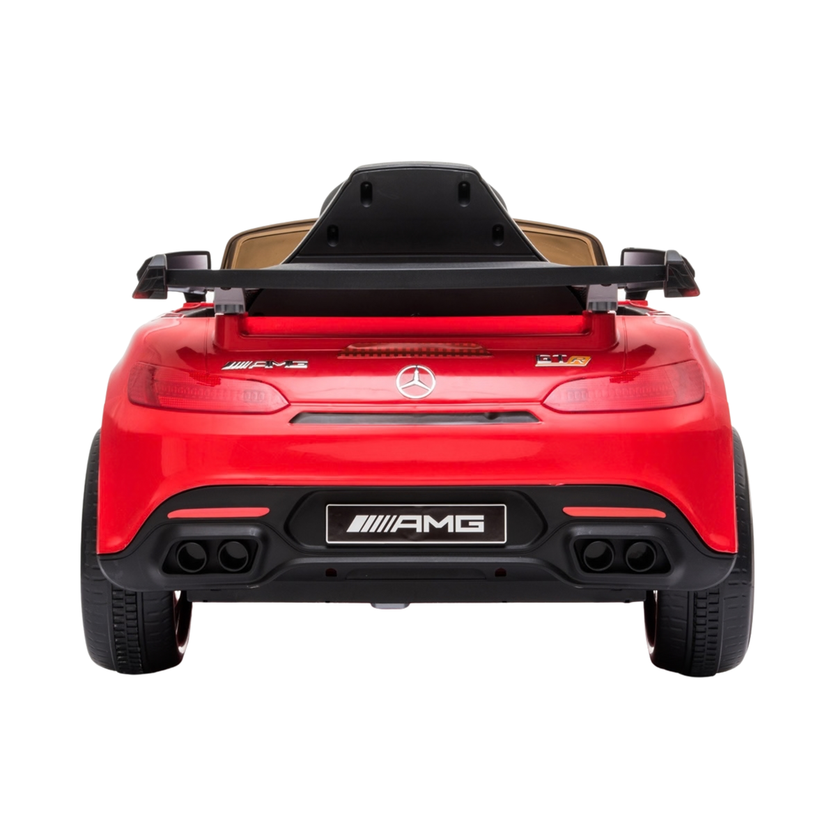 Voiture électrique pour enfants Mercedes AMG GT vue de l'arrière coloris rouge