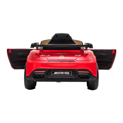 Voiture électrique pour enfants Mercedes AMG GT avec les portes ouvertes coloris rouge