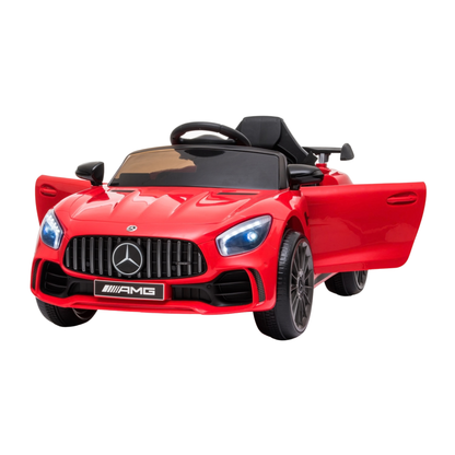 Voiture électrique pour enfants Mercedes AMG GT avec les portes ouvertes coloris rouge