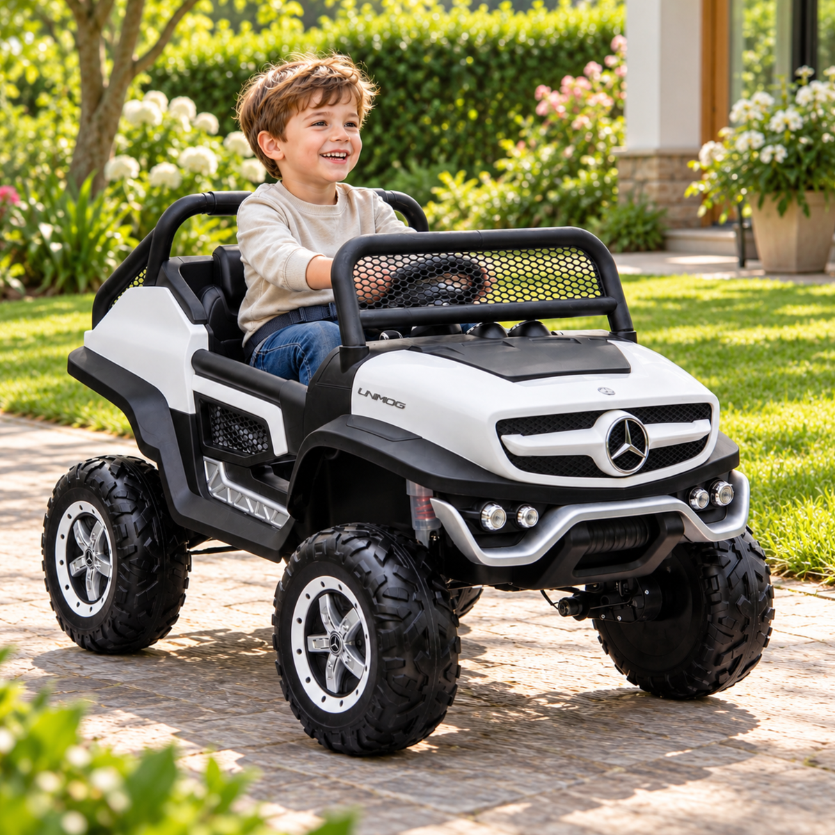 Voiture électrique pour enfants Mercedes Benz Unimog Truck - Wheelyshop