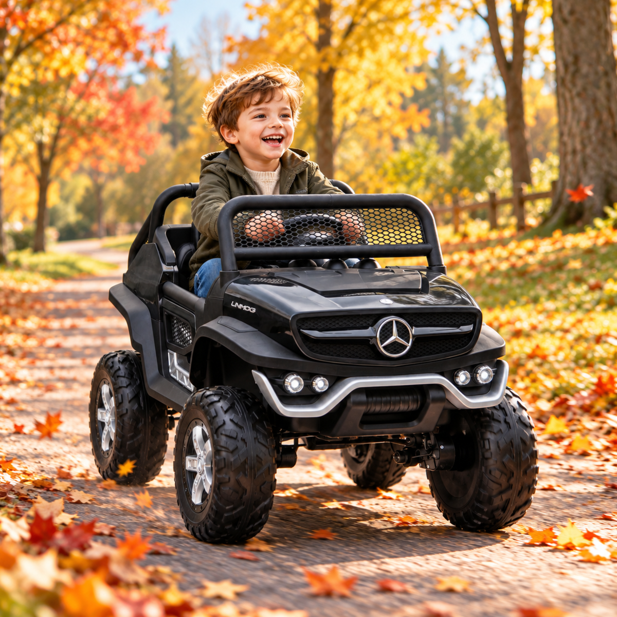 Voiture électrique pour enfants Mercedes Benz Unimog Truck - Wheelyshop