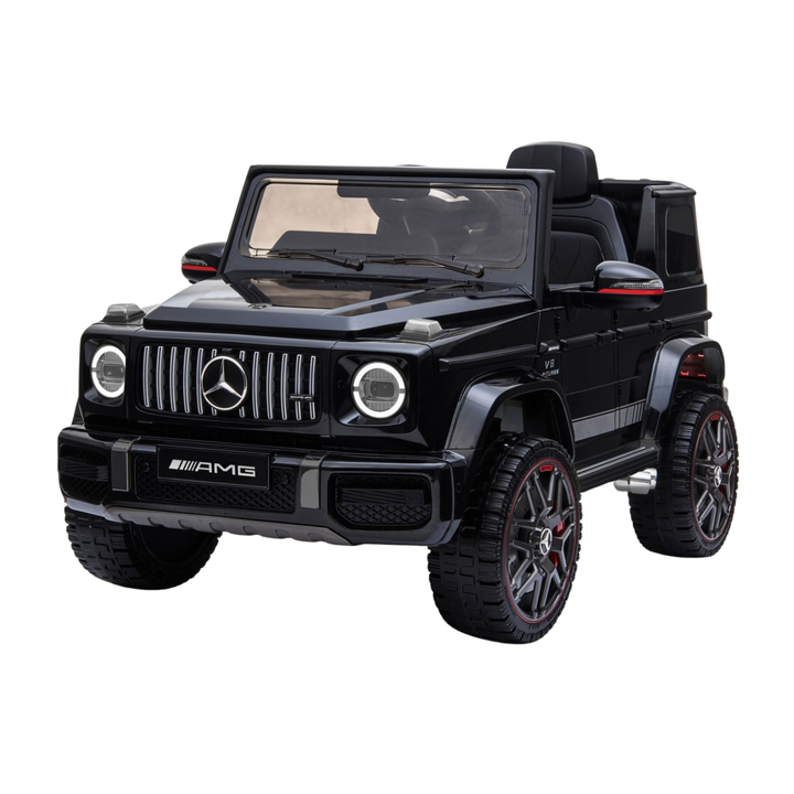 Voiture électrique pour enfants Mercedes G63 AMG vue de trois-quarts avant coloris noir