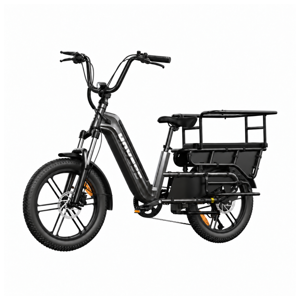 Vélo électrique HOVSCO HovCart vu de trois-quarts avant coloris noir