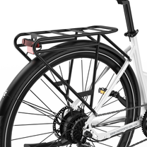 OneSport OT12 Pro, roue arrière avec porte-bagages noir, garde-boue et feu arrière rouge