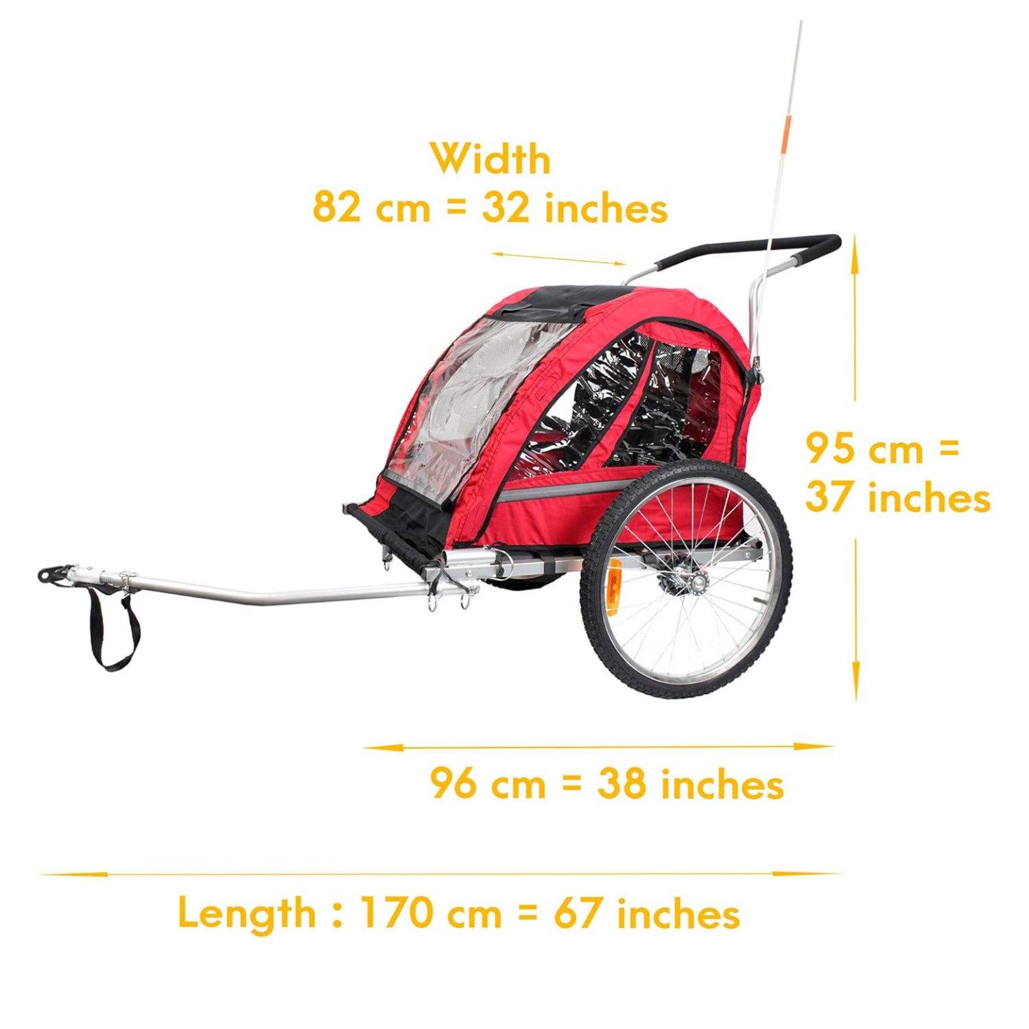 Smart barnvagn cykel BT511 - Remorque pour enfants - Wheelyshop
