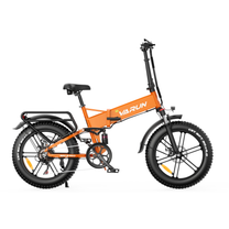 Vélo électrique pliant fat bike VARUN S20-2 Pro vu de profil de l'autre côté coloris orange
