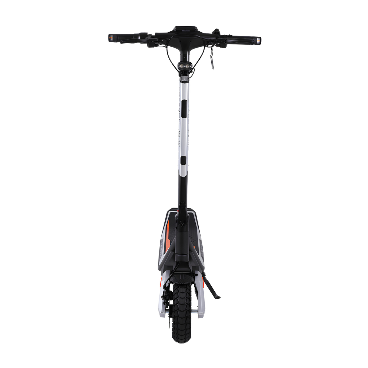 Wheely - J18 trottinette électrique vue de face avec guidon, phare et roue avant