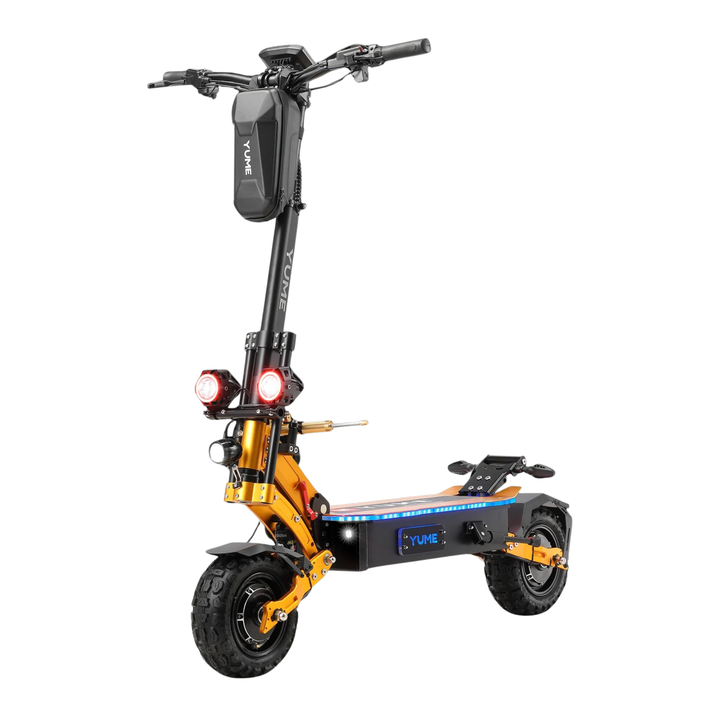 Trottinette électrique YUME X11+ vue de trois-quarts avant