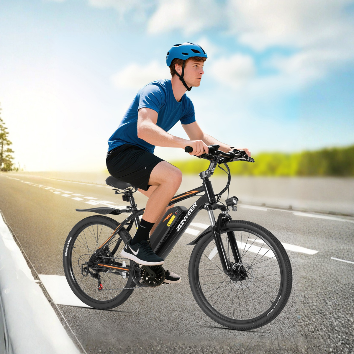 ZONVEER M26 vélo électrique avec pneus à air de 26 pouces – Wheelyshop