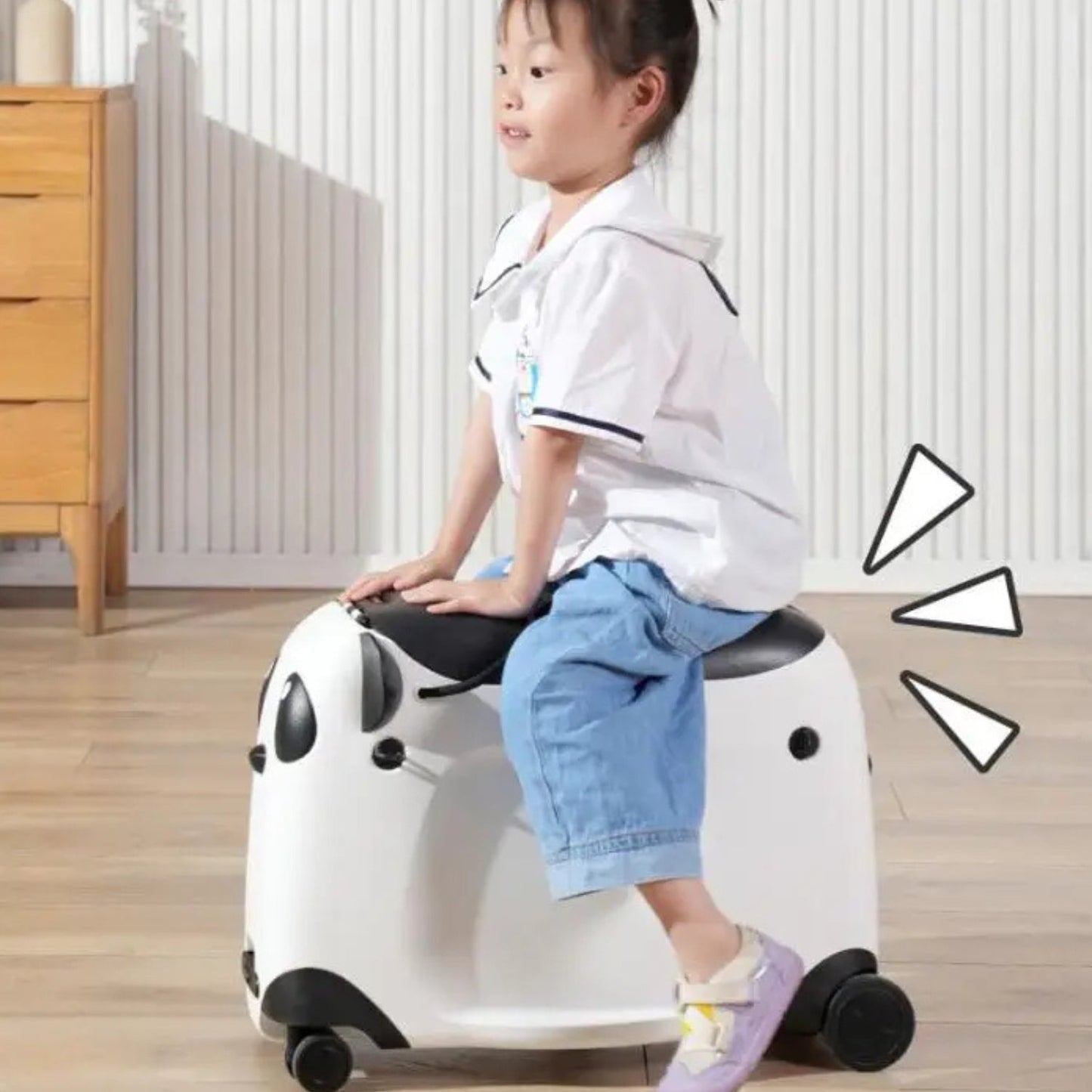 Åkbar resväska för barn – Panda Edition - Åkbar resväska - Wheelyshop