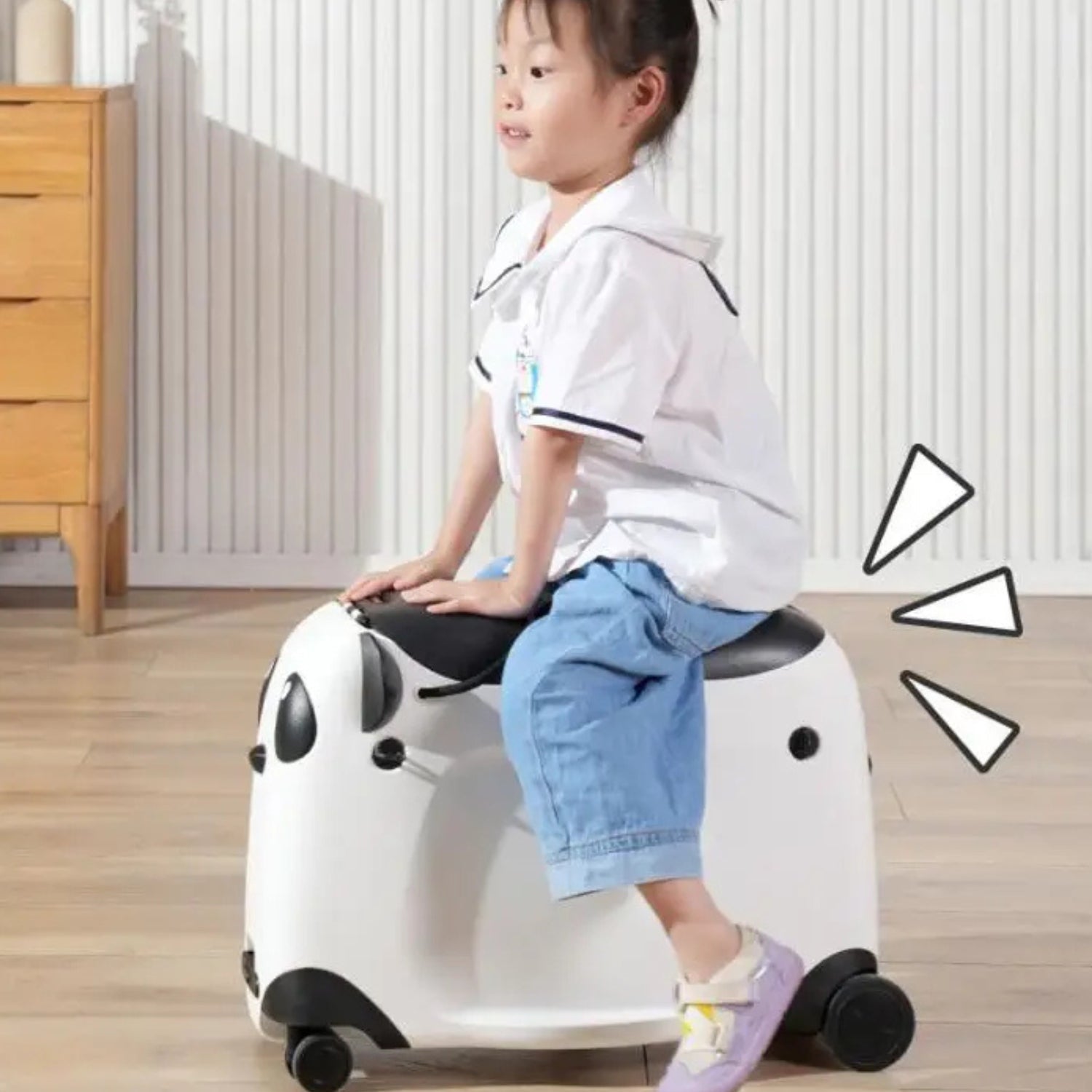 Åkbar resväska för barn – Panda Edition - Åkbar resväska - Wheelyshop