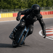 Personne roulant sur le monocycle électrique BEGODE RACE