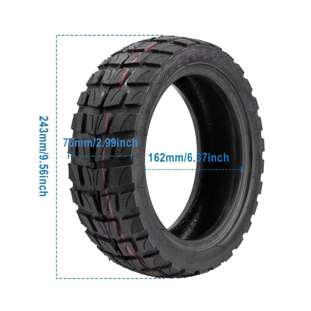 Dimensions : pneu à air tout-terrain 10" pour Dualtron