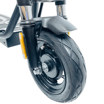 Roue avant et fourche de la DriveTron DT01 de face