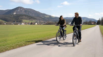 Personne roulant sur le vélo électrique Duotts C29 Max sur une allée