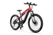 VTT électrique Duotts E29 vu de trois-quarts avant coloris rouge