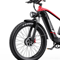 Roue avant et fourche du Duotts F26 coloris rouge