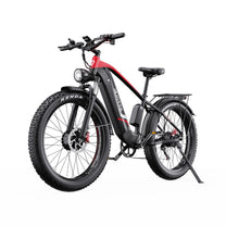 Vélo électrique fat bike Duotts F26 vu de trois-quarts avant coloris rouge