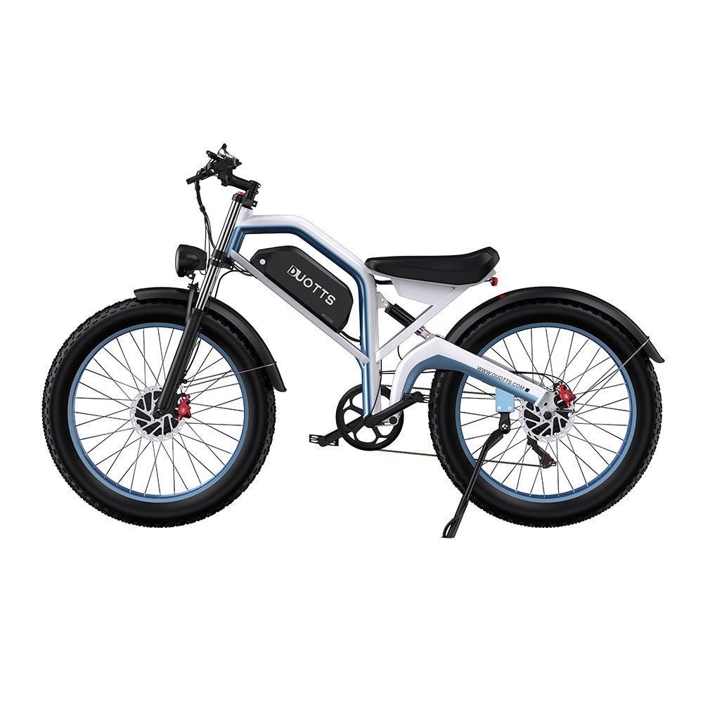 Vélo électrique fat bike Duotts N26 vu de profil coloris gris