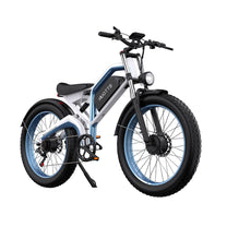 Vélo électrique fat bike Duotts N26 vu de trois-quarts avant de l'autre côté coloris gris