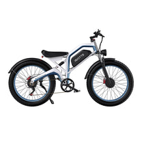 Vélo électrique fat bike Duotts N26 vu de profil de l'autre côté coloris gris