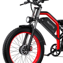Roue avant et fourche du Duotts N26 coloris rouge