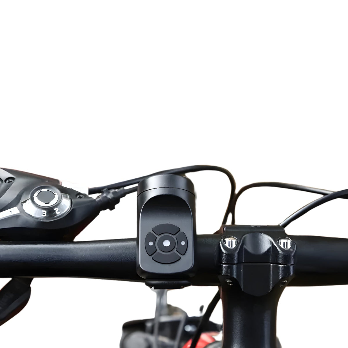 Klaxon électrique 120 dB sur le guidon du vélo en gros plan