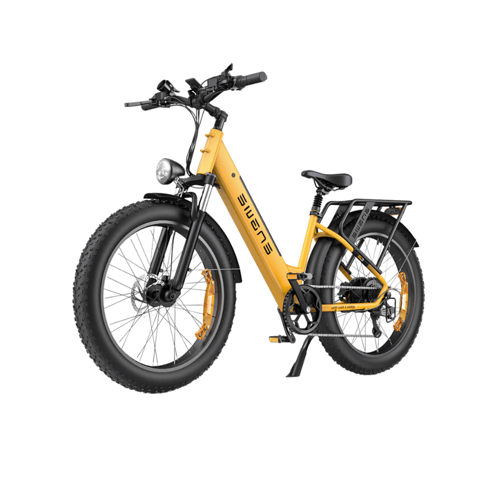 Vélo électrique fat bike ENGWE E26 vu de trois-quarts avant coloris jaune