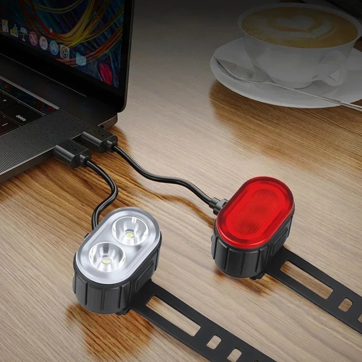 Främre & bakre lampa kit cykel - Tillbehör - Wheelyshop