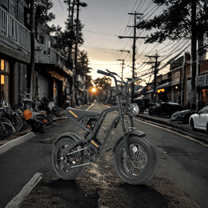 Personne roulant sur le vélo électrique fat bike Hidoes B6 Mini en ville