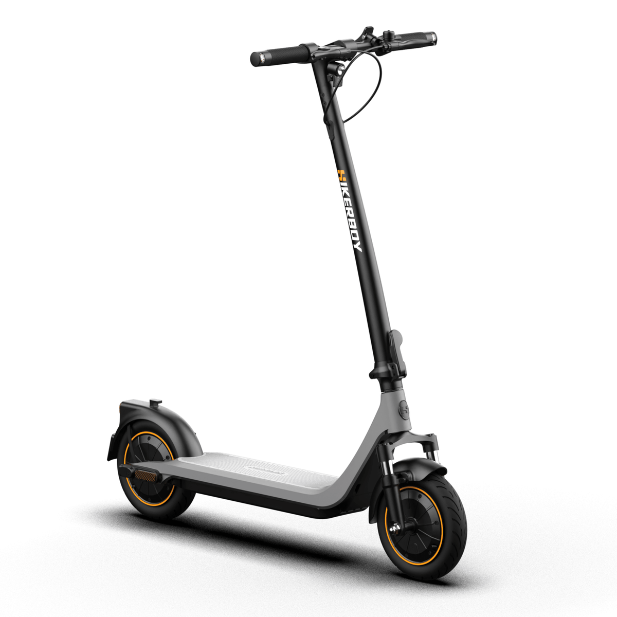 Trottinette électrique HIKERBOY CURTIS DUAL PRO vue de trois-quarts arrière coloris gris