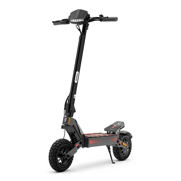 Trottinette électrique iScooter iF1 vue de trois-quarts avant