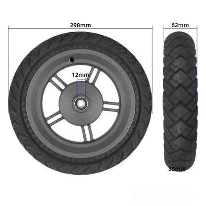 Komplett solid hjul 12" Xiaomi 5 Plus - Reservdel - Wheelyshop