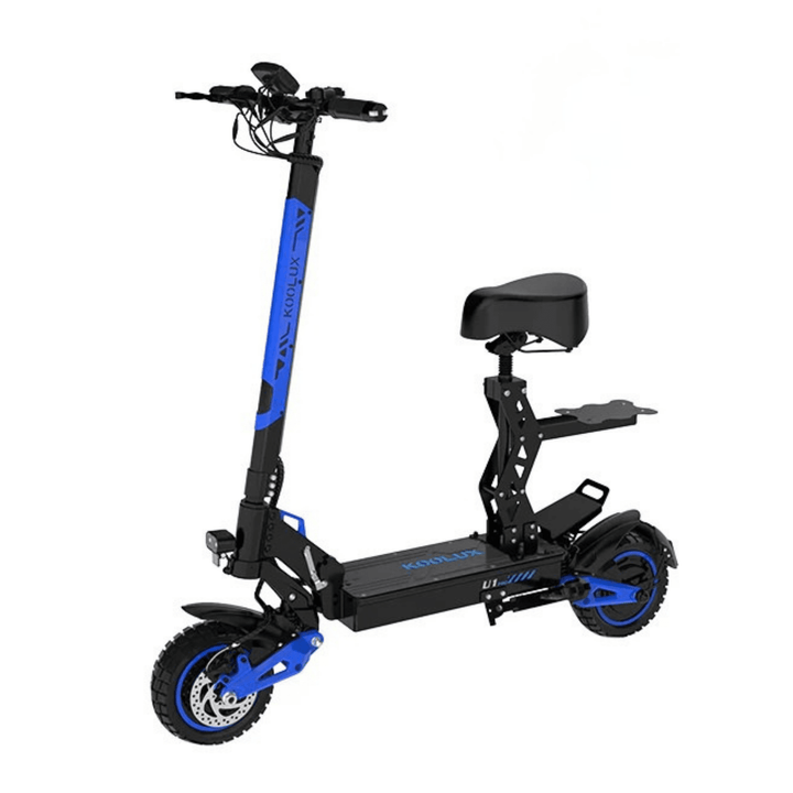 Trottinette électrique KOOLUX U1 Pro vue de trois-quarts avant avec selle